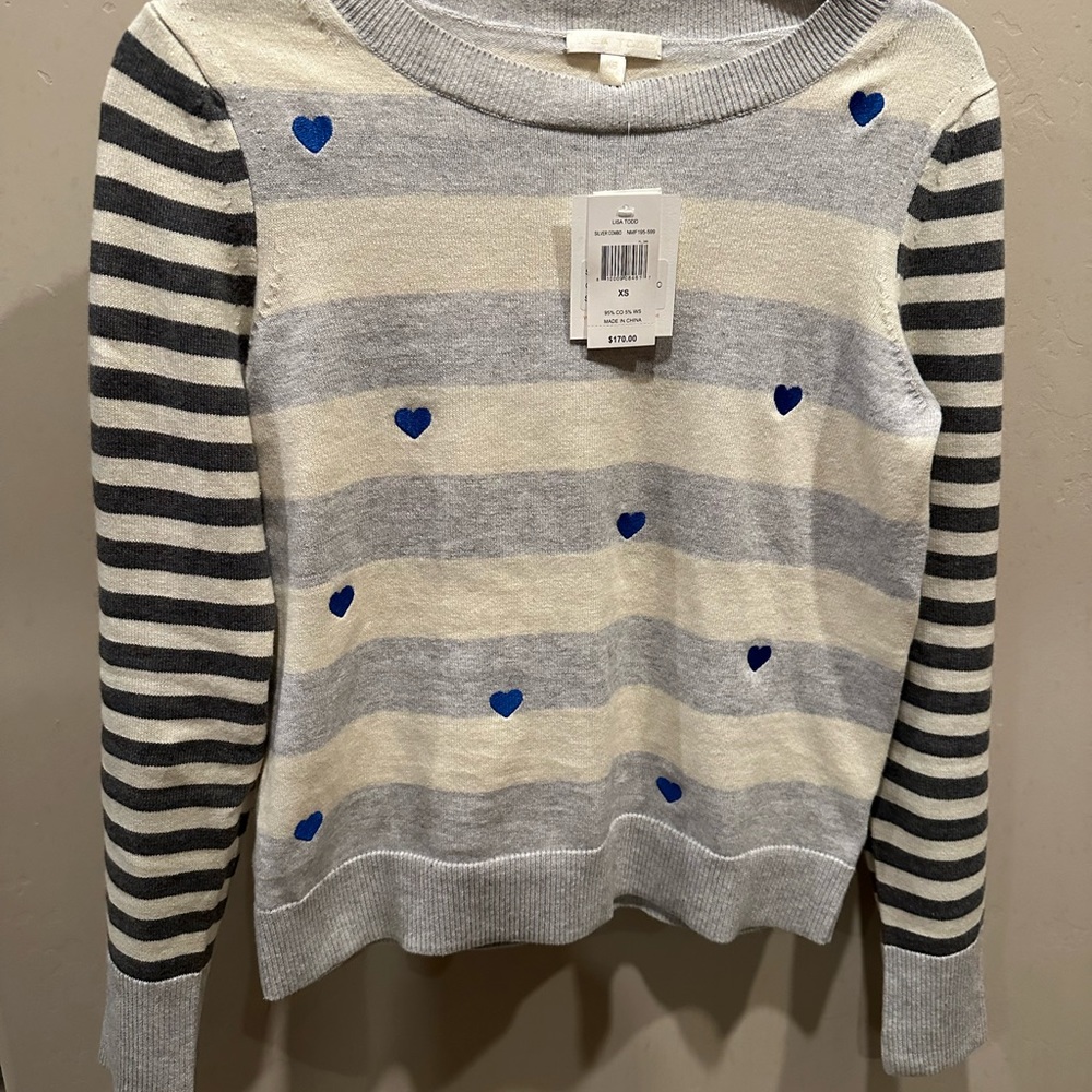 Lisa Todd stripe and heart sweater